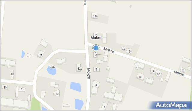 Mokre, Mokre, 6, mapa Mokre