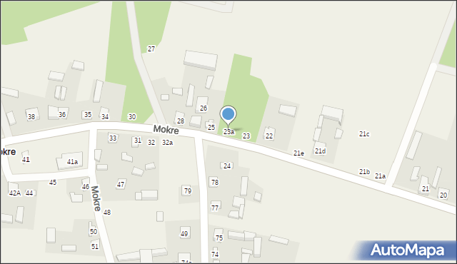 Mokre, Mokre, 23a, mapa Mokre