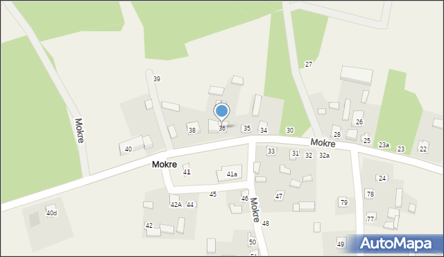 Mokre, Mokre, 36, mapa Mokre