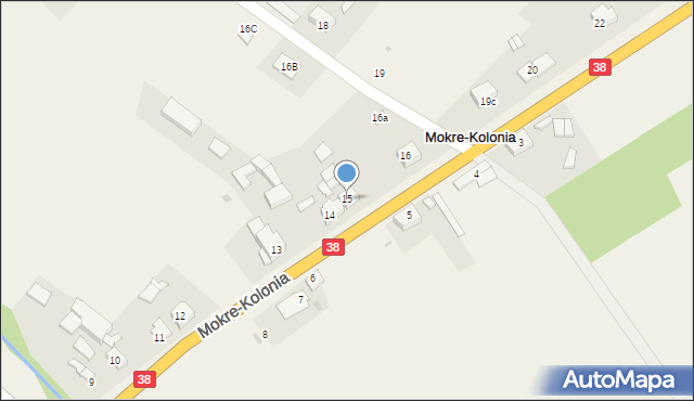 Mokre-Kolonia, Mokre-Kolonia, 15, mapa Mokre-Kolonia