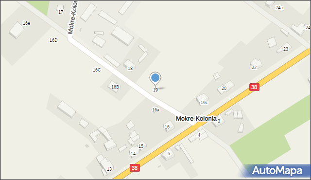 Mokre-Kolonia, Mokre-Kolonia, 19, mapa Mokre-Kolonia