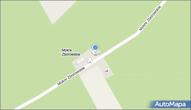 Mokre Zborowskie, Mokre Zborowskie, 4A, mapa Mokre Zborowskie