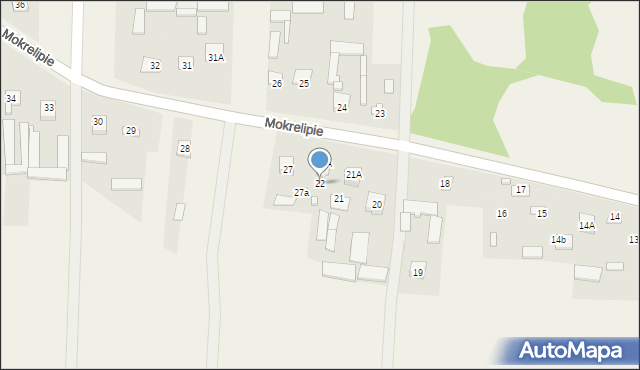 Mokrelipie, Mokrelipie, 22, mapa Mokrelipie