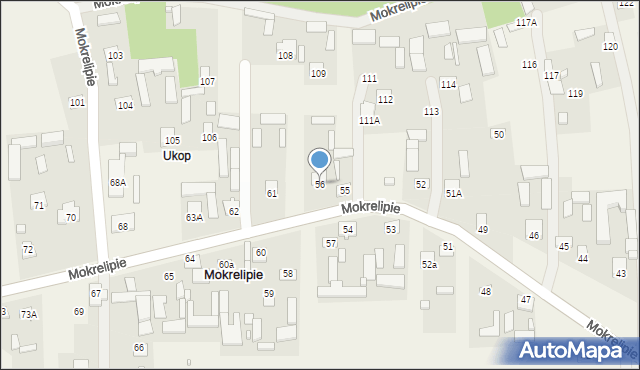 Mokrelipie, Mokrelipie, 56, mapa Mokrelipie