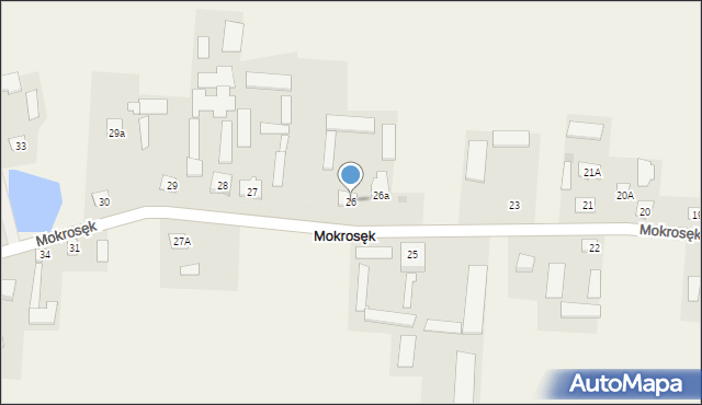 Mokrosęk, Mokrosęk, 26, mapa Mokrosęk