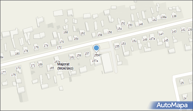 Mokrsko, Mokrsko, 155A, mapa Mokrsko
