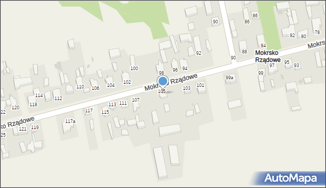 Mokrsko, Mokrsko Rządowe, 105, mapa Mokrsko