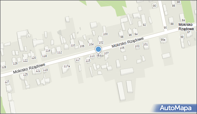 Mokrsko, Mokrsko Rządowe, 111, mapa Mokrsko