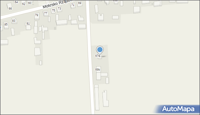 Mokrsko, Mokrsko Rządowe, 69a, mapa Mokrsko