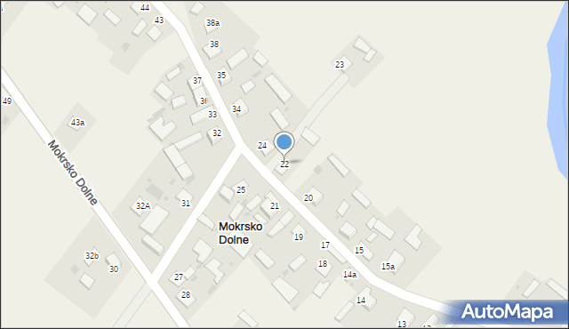 Mokrsko Dolne, Mokrsko Dolne, 22, mapa Mokrsko Dolne