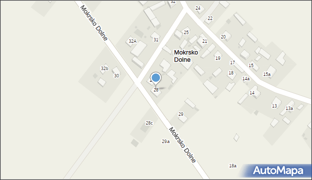 Mokrsko Dolne, Mokrsko Dolne, 28, mapa Mokrsko Dolne