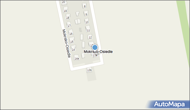 Mokrsko-Osiedle, Mokrsko-Osiedle, 13a, mapa Mokrsko-Osiedle