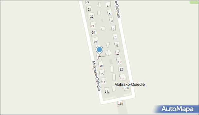 Mokrsko-Osiedle, Mokrsko-Osiedle, 17, mapa Mokrsko-Osiedle