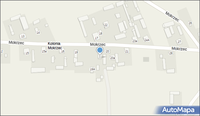 Mokrzec, Mokrzec, 19, mapa Mokrzec