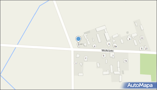 Mokrzec, Mokrzec, 3, mapa Mokrzec