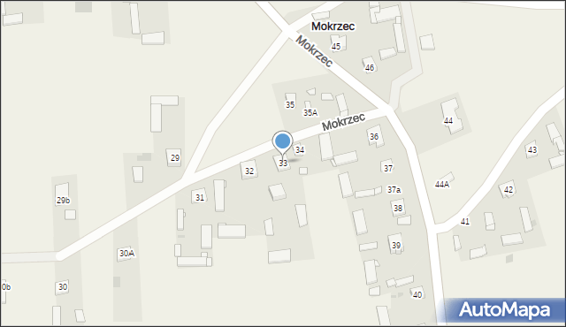 Mokrzec, Mokrzec, 33, mapa Mokrzec