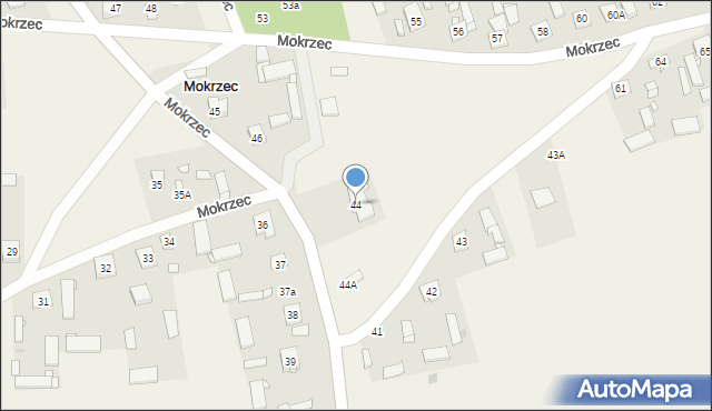 Mokrzec, Mokrzec, 44, mapa Mokrzec