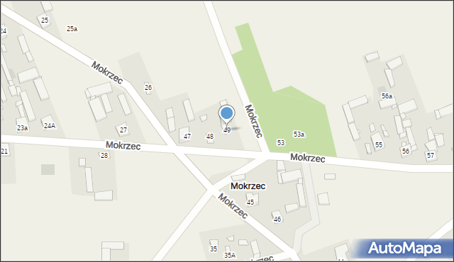 Mokrzec, Mokrzec, 49, mapa Mokrzec