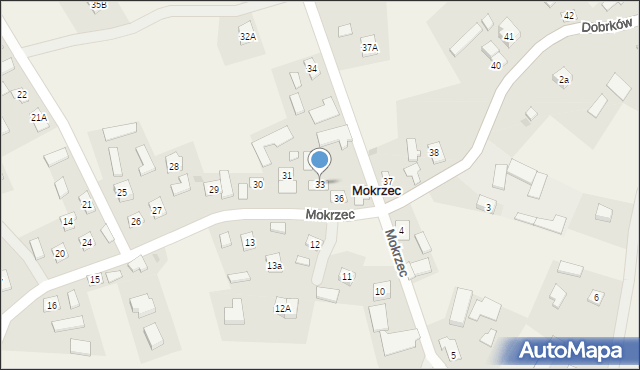 Mokrzec, Mokrzec, 33, mapa Mokrzec