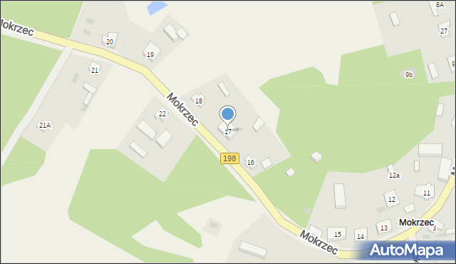 Mokrzec, Mokrzec, 17, mapa Mokrzec