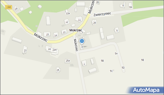 Mokrzec, Mokrzec, 2, mapa Mokrzec