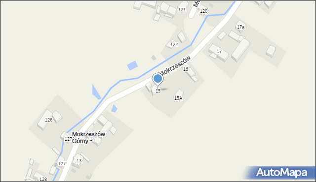 Mokrzeszów, Mokrzeszów, 15, mapa Mokrzeszów