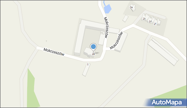 Mokrzeszów, Mokrzeszów, 1a, mapa Mokrzeszów