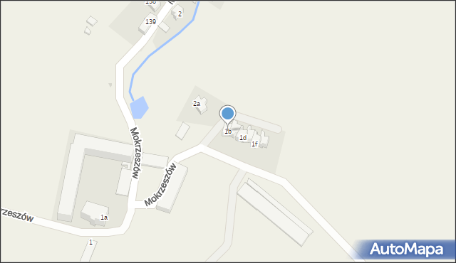 Mokrzeszów, Mokrzeszów, 1b, mapa Mokrzeszów
