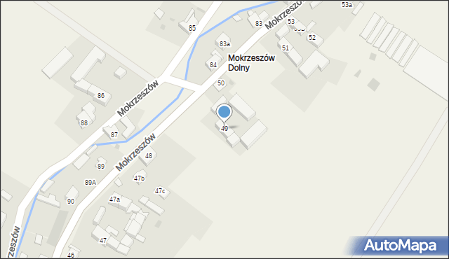 Mokrzeszów, Mokrzeszów, 49, mapa Mokrzeszów