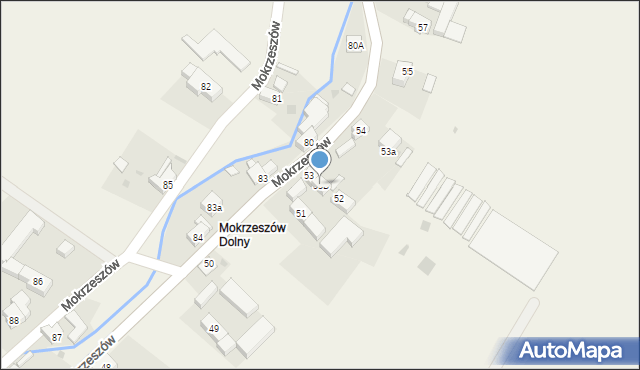 Mokrzeszów, Mokrzeszów, 53B, mapa Mokrzeszów