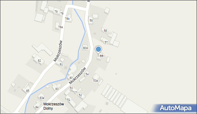 Mokrzeszów, Mokrzeszów, 56, mapa Mokrzeszów