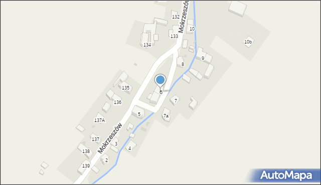 Mokrzeszów, Mokrzeszów, 6, mapa Mokrzeszów