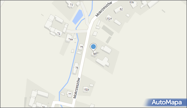 Mokrzeszów, Mokrzeszów, 61, mapa Mokrzeszów