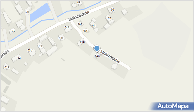 Mokrzeszów, Mokrzeszów, 64C, mapa Mokrzeszów