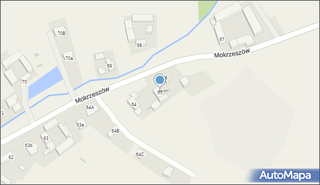 Mokrzeszów, Mokrzeszów, 65, mapa Mokrzeszów