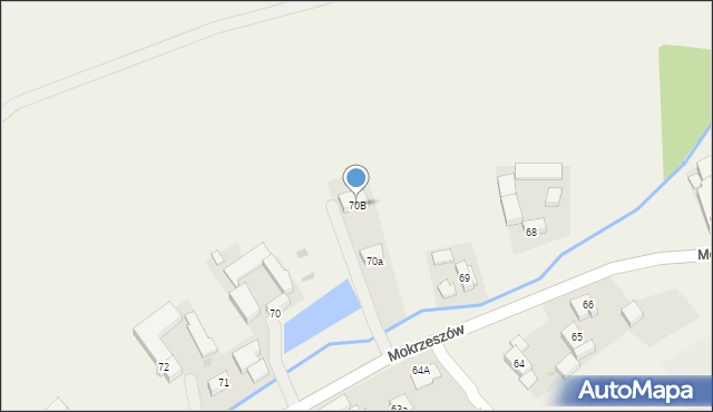 Mokrzeszów, Mokrzeszów, 70B, mapa Mokrzeszów