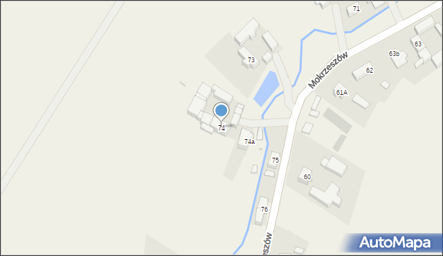 Mokrzeszów, Mokrzeszów, 74, mapa Mokrzeszów