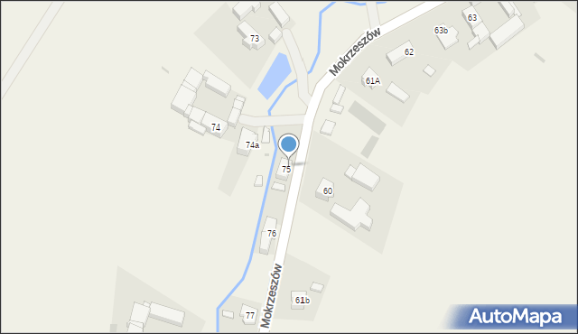 Mokrzeszów, Mokrzeszów, 75A, mapa Mokrzeszów