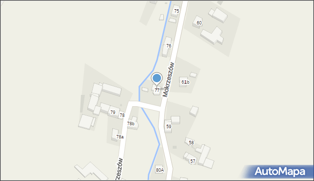 Mokrzeszów, Mokrzeszów, 77, mapa Mokrzeszów