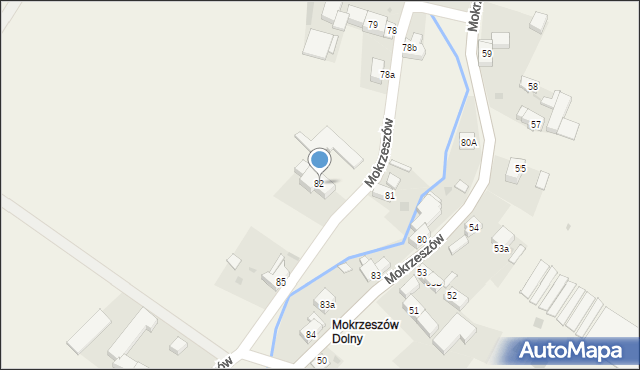 Mokrzeszów, Mokrzeszów, 82, mapa Mokrzeszów