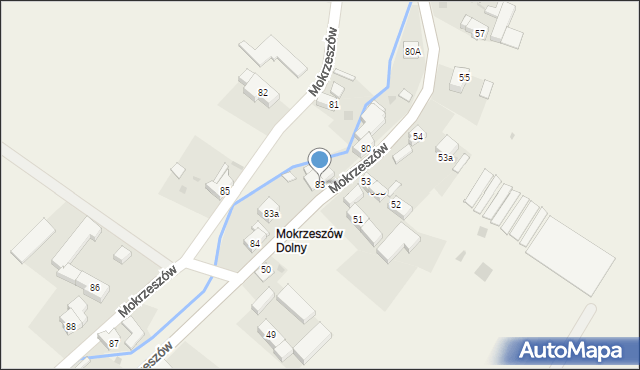 Mokrzeszów, Mokrzeszów, 83, mapa Mokrzeszów