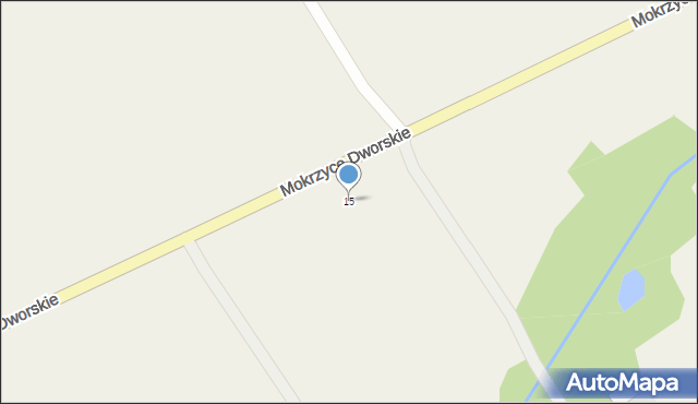 Mokrzyce Dworskie, Mokrzyce Dworskie, 15, mapa Mokrzyce Dworskie