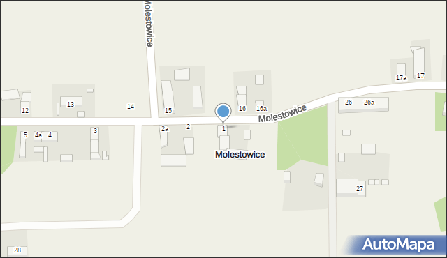 Molestowice, Molestowice, 1, mapa Molestowice