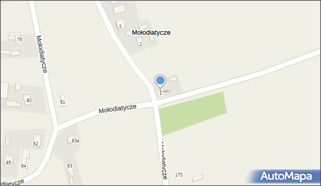 Mołodiatycze, Mołodiatycze, 1, mapa Mołodiatycze