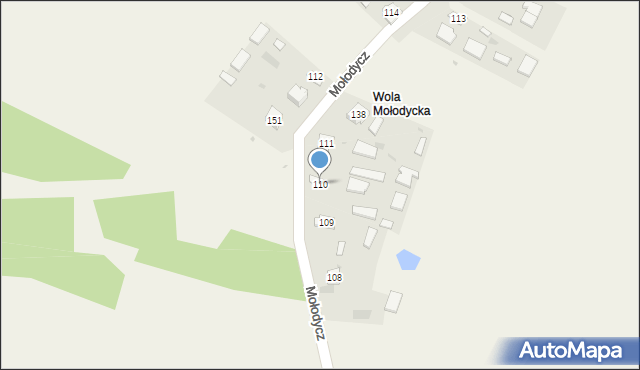 Mołodycz, Mołodycz, 110, mapa Mołodycz