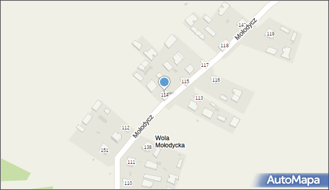 Mołodycz, Mołodycz, 114, mapa Mołodycz