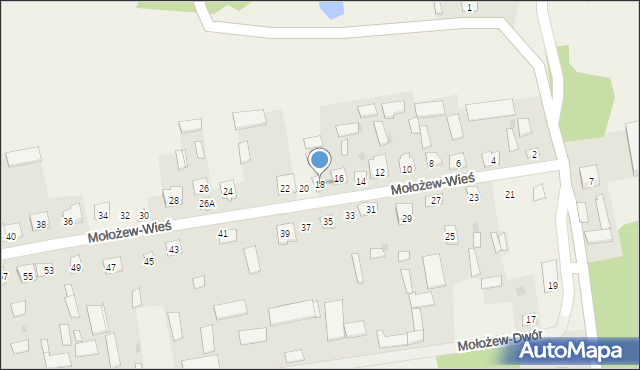 Mołożew-Wieś, Mołożew-Wieś, 18, mapa Mołożew-Wieś