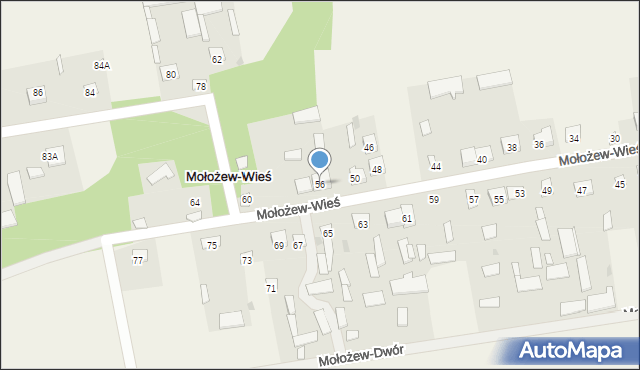 Mołożew-Wieś, Mołożew-Wieś, 56, mapa Mołożew-Wieś