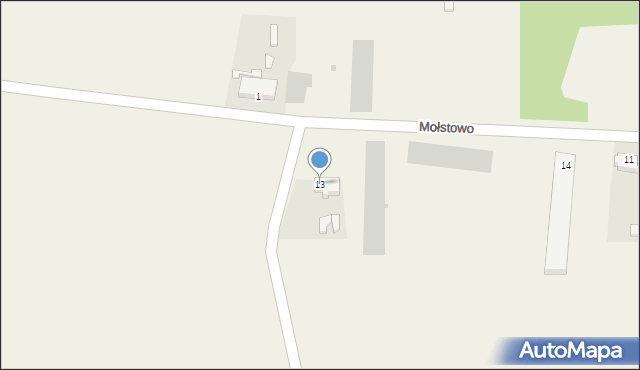 Mołstowo, Mołstowo, 13, mapa Mołstowo