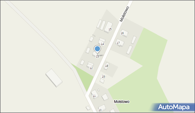 Mołstowo, Mołstowo, 13, mapa Mołstowo